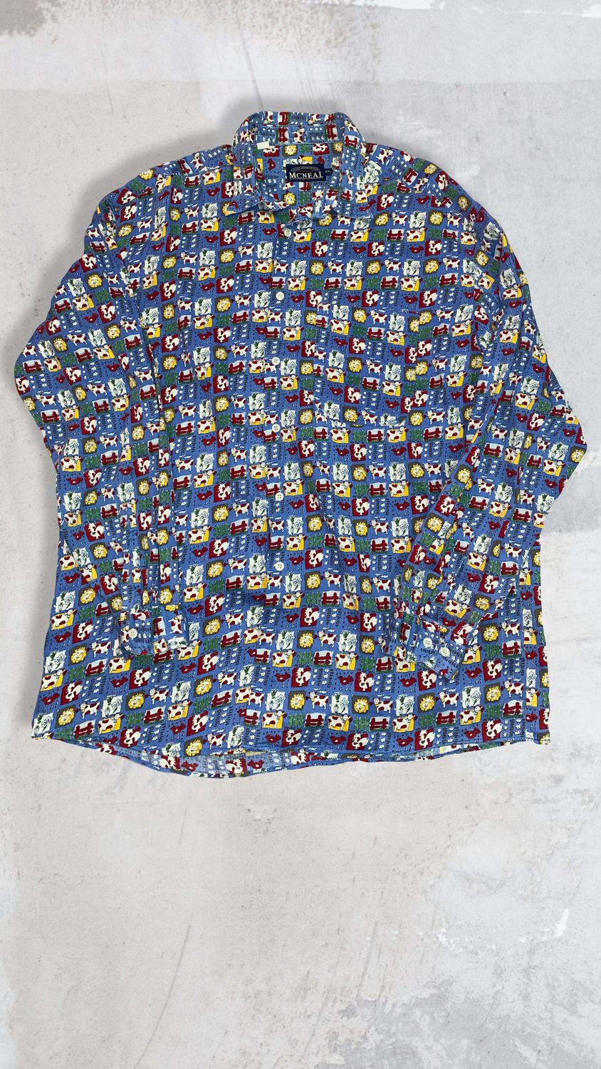 Camisa Vintage Estampado Granja