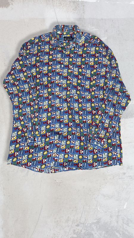 Camisa Vintage Estampado Granja