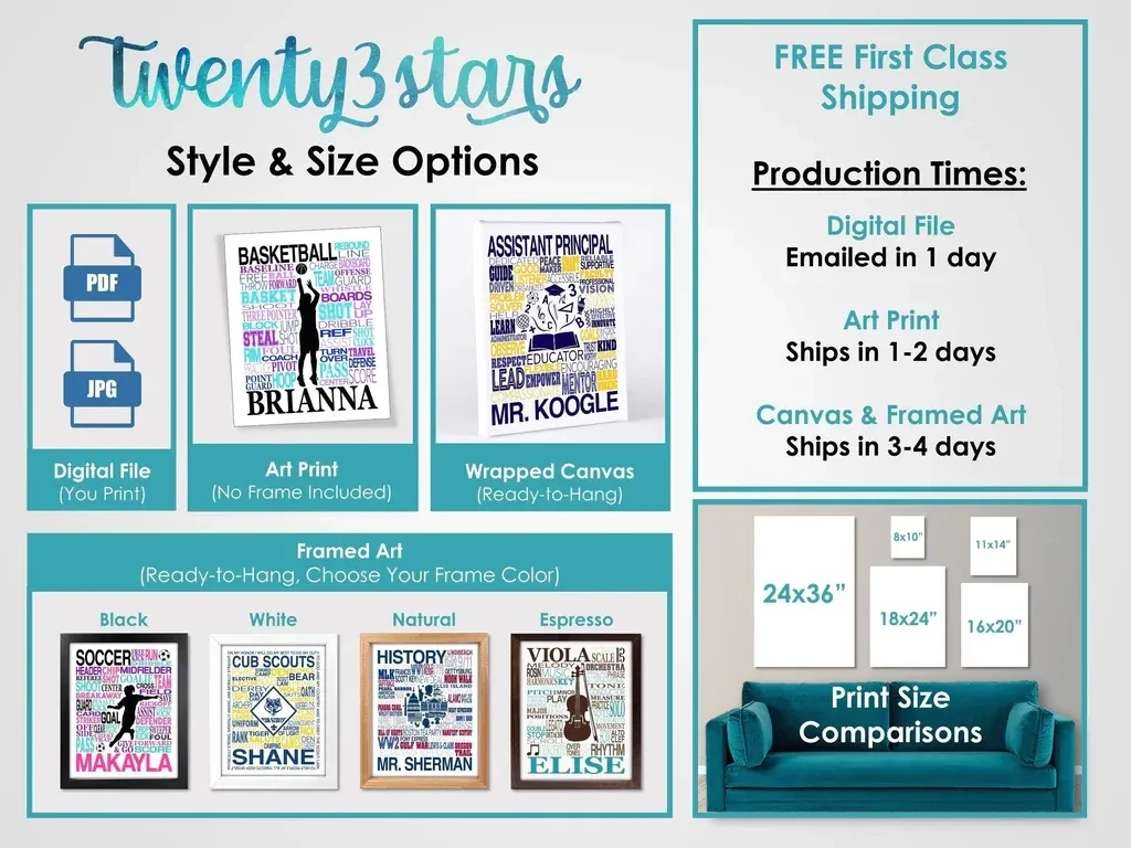 Principal Typography Wall Art