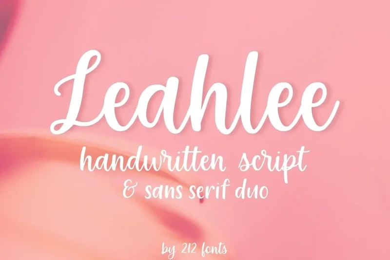 Leahlee Script and Sans Handwritten Font Family (OTF) - by 212fonts