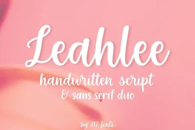 Leahlee Script and Sans Handwritten Font Family (OTF) - by 212fonts