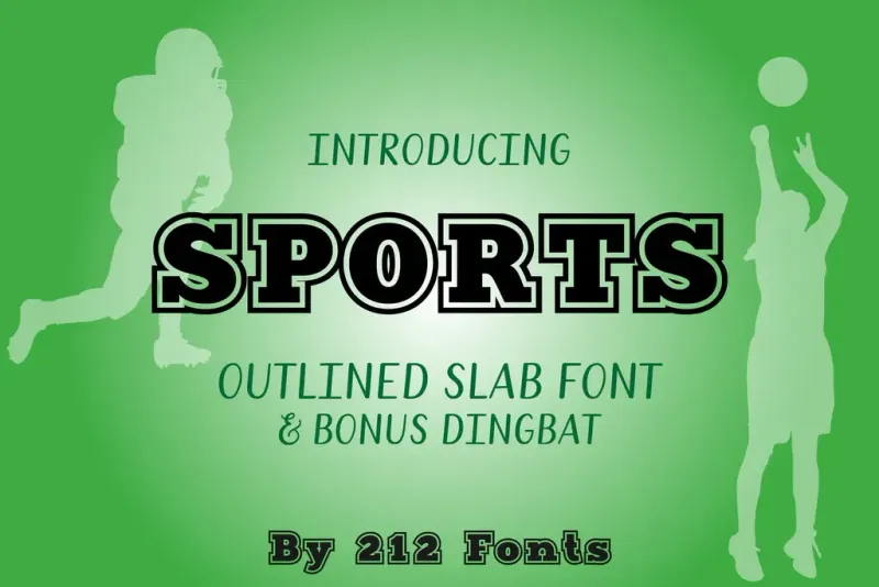 Sports Display & Dingbat Font (OTF) - by 212fonts