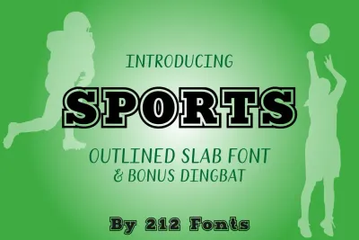 Sports Display & Dingbat Font (OTF) - by 212fonts