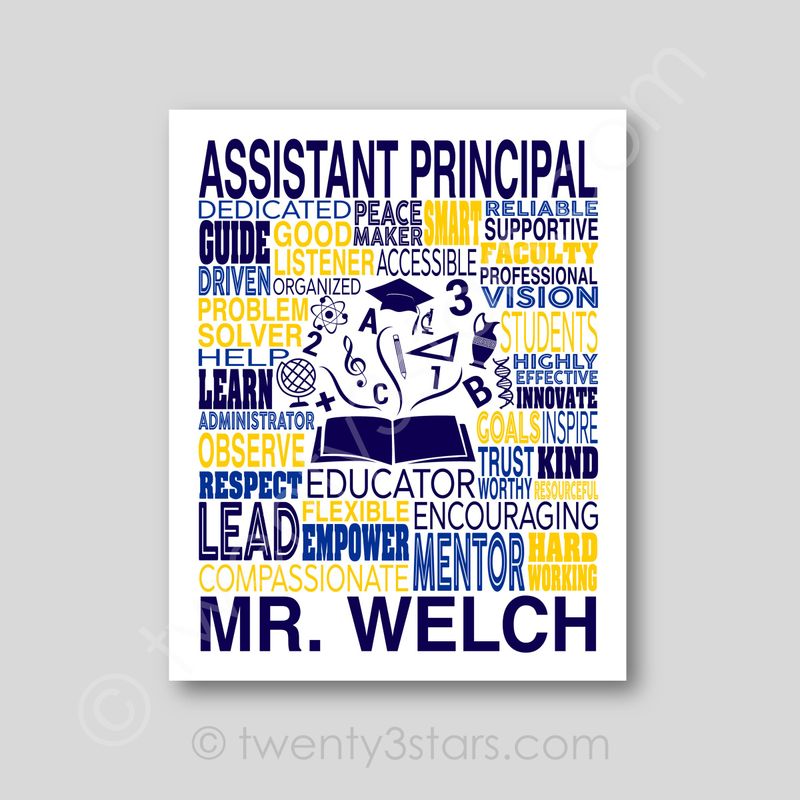 Assistant Principal Typography Wall Art