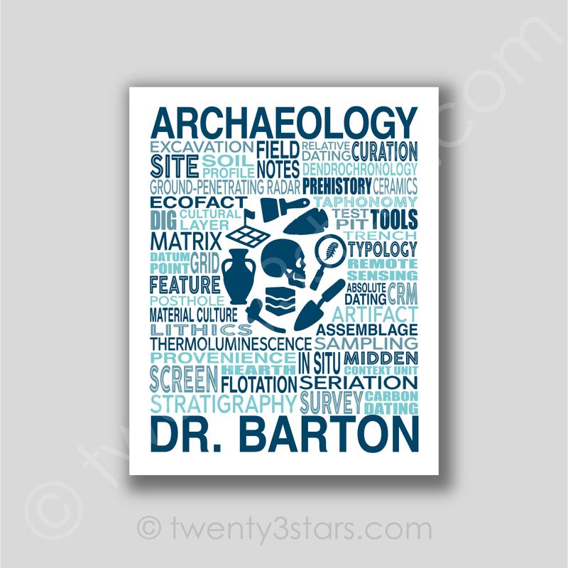 Archaeology Typography Wall Art