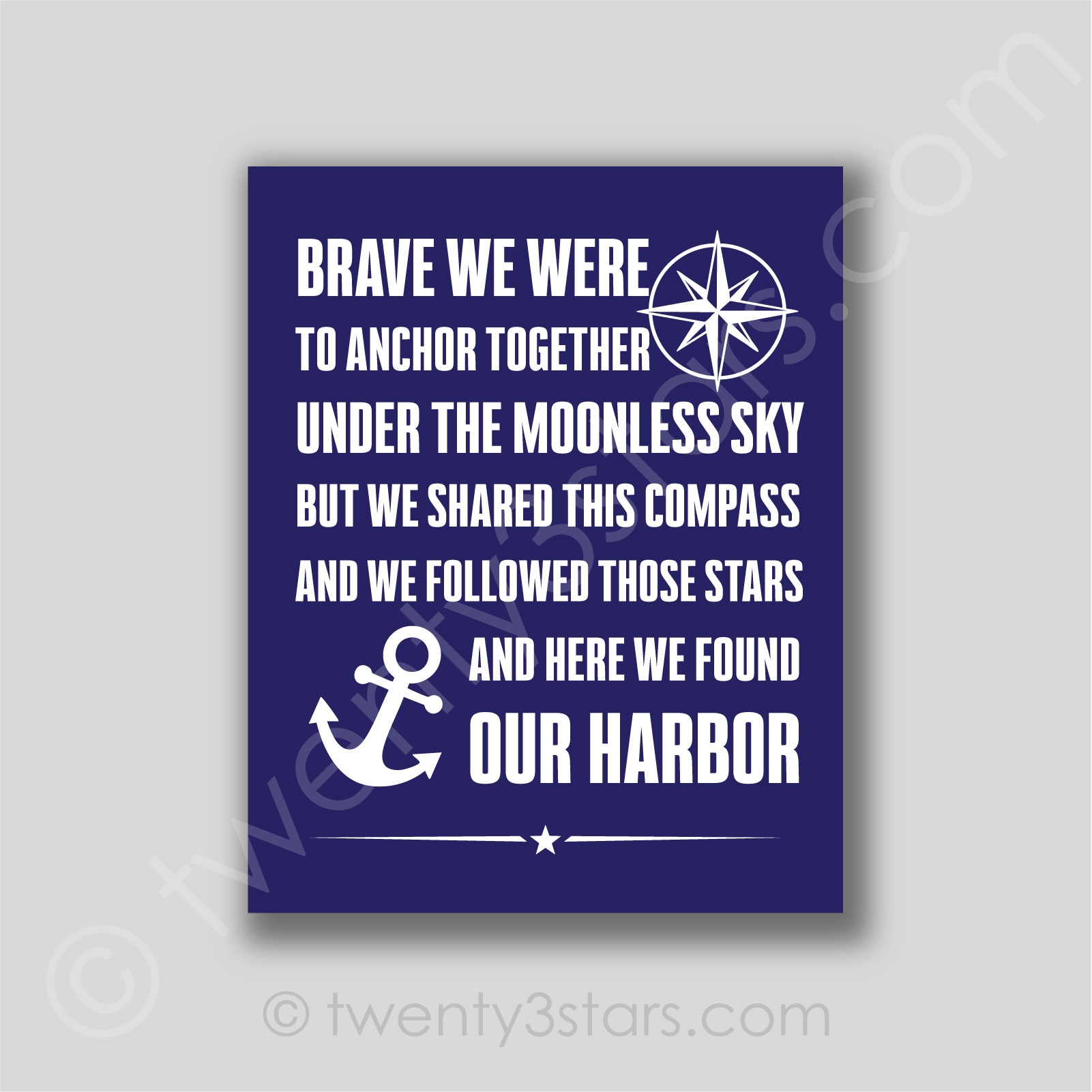 Anchor Love Nautical Wall Art