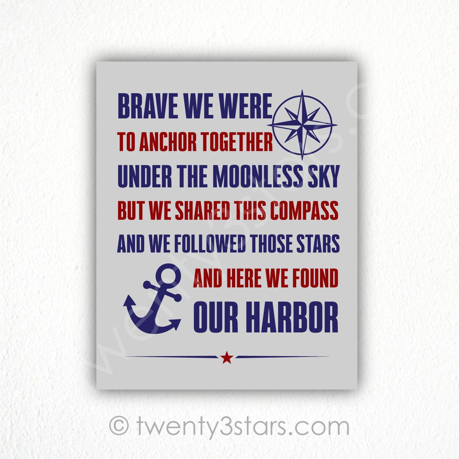 Anchor Love Nautical Wall Art