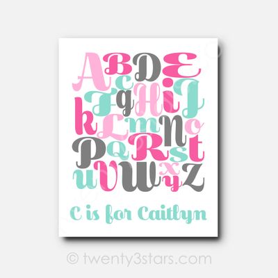 Alphabet Name Wall Art