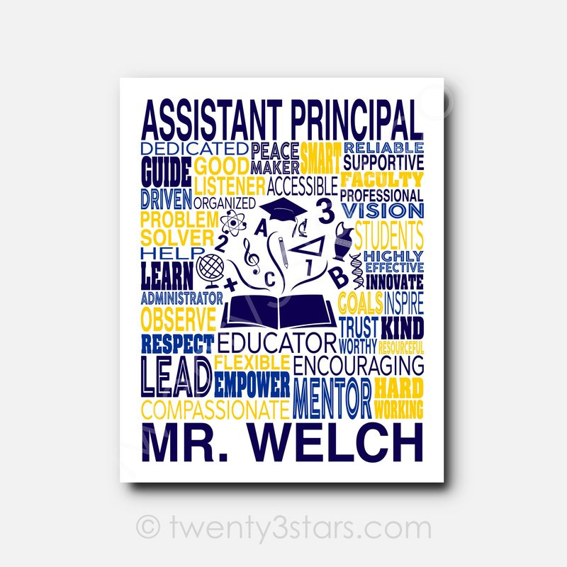 Assistant Principal Typography Wall Art