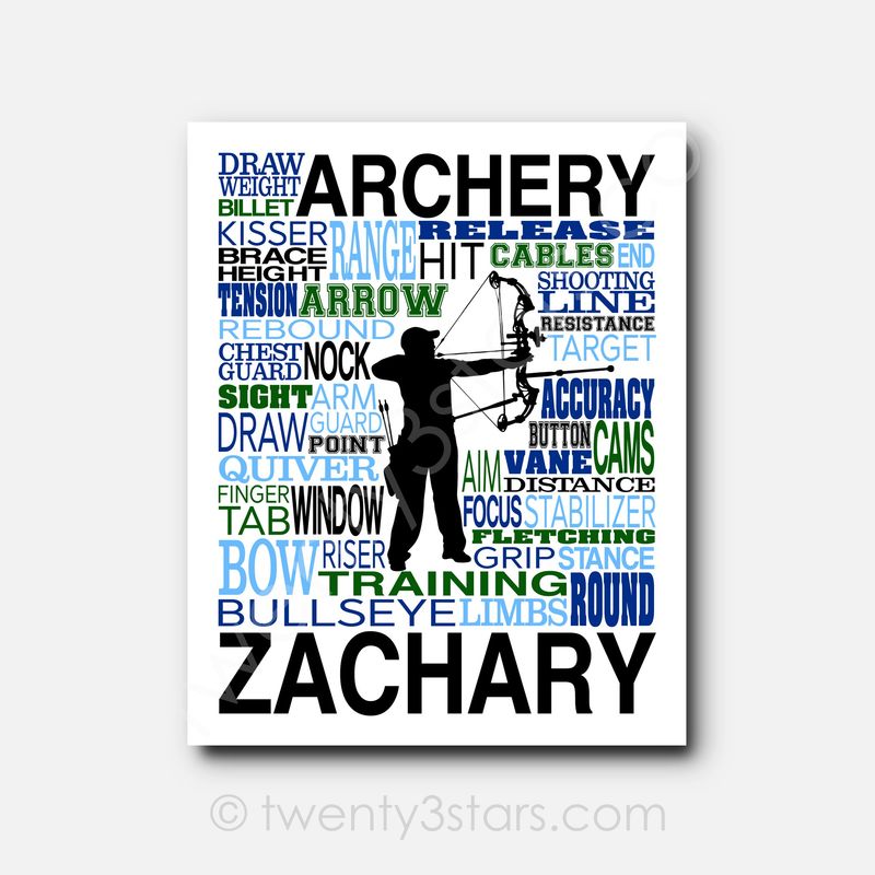 Archery Typography Wall Art