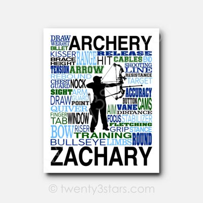 Archery Typography Wall Art