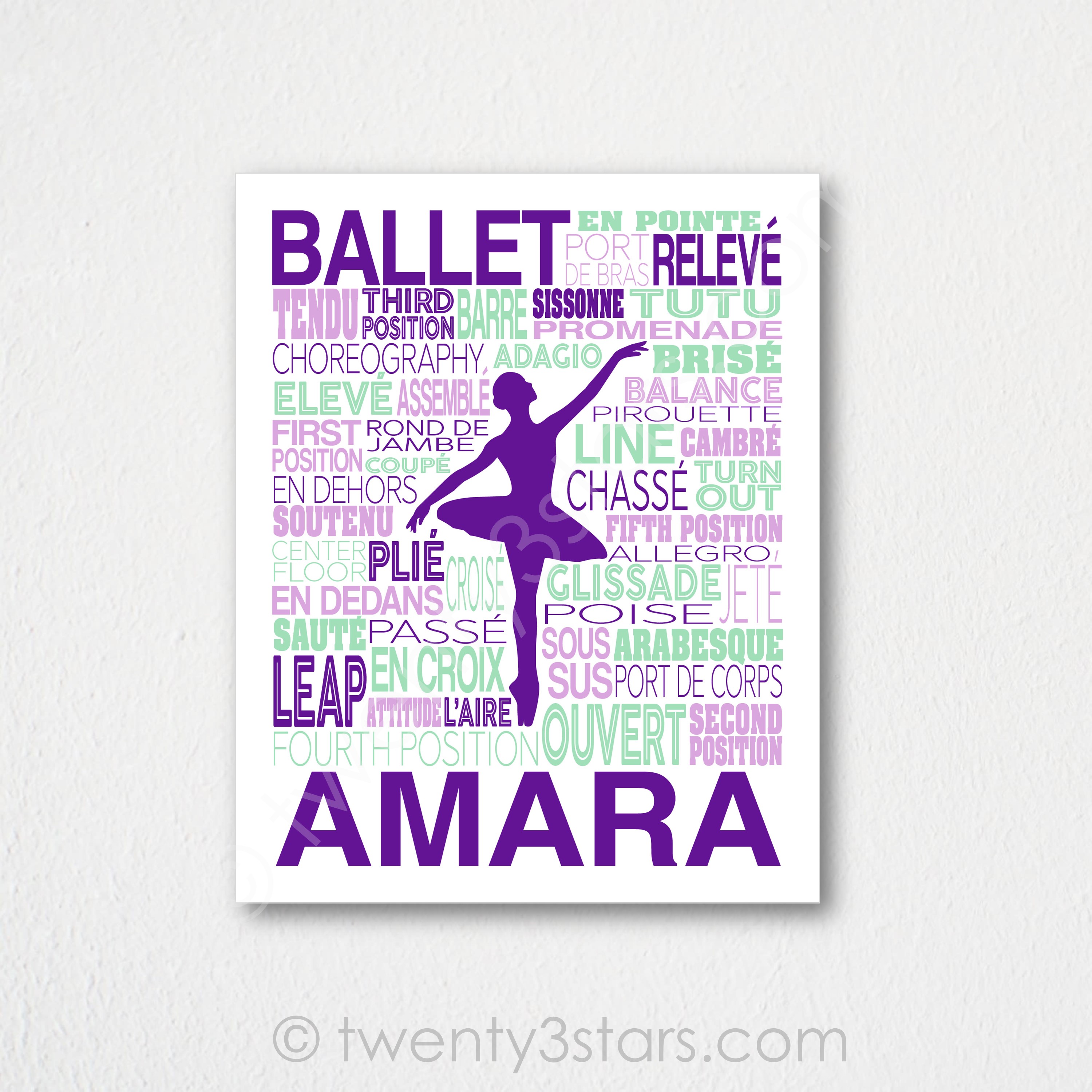 Ballet Typography Art