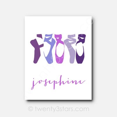 Ballerina Slippers Name Art