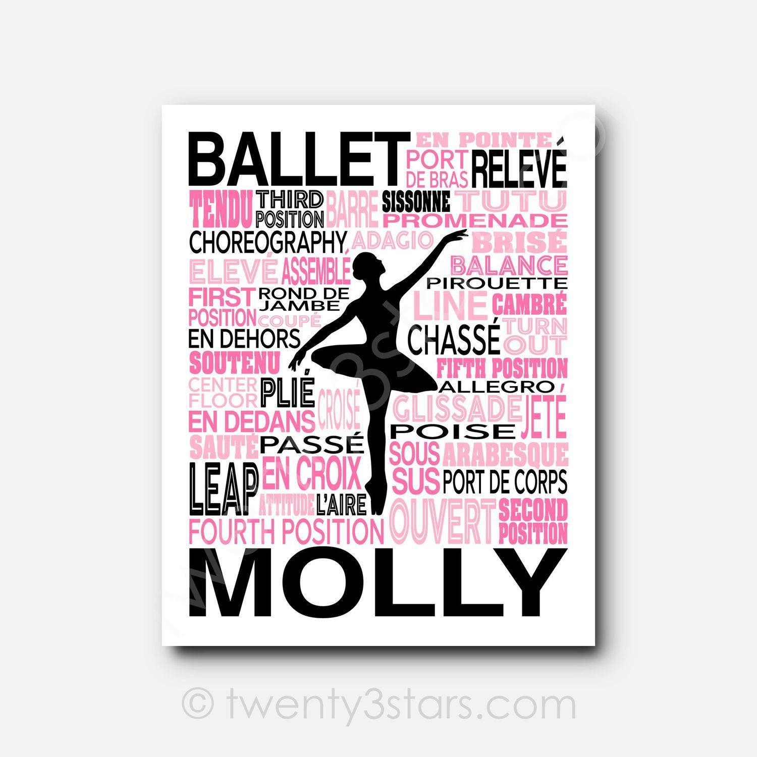 Ballet Typography Art