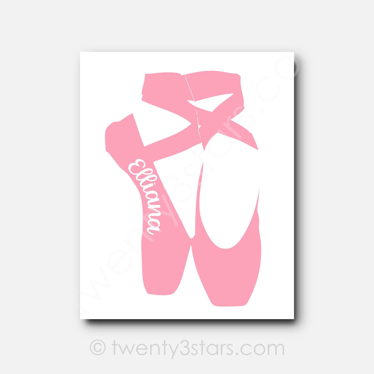 Ballet Slippers Name Art
