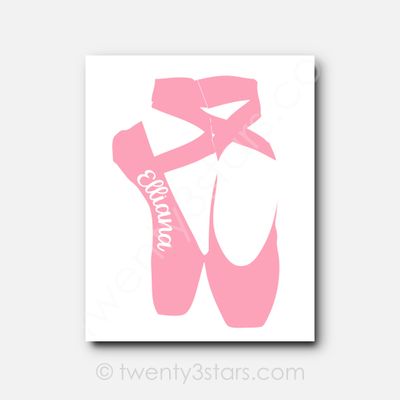 Ballet Slippers Name Art