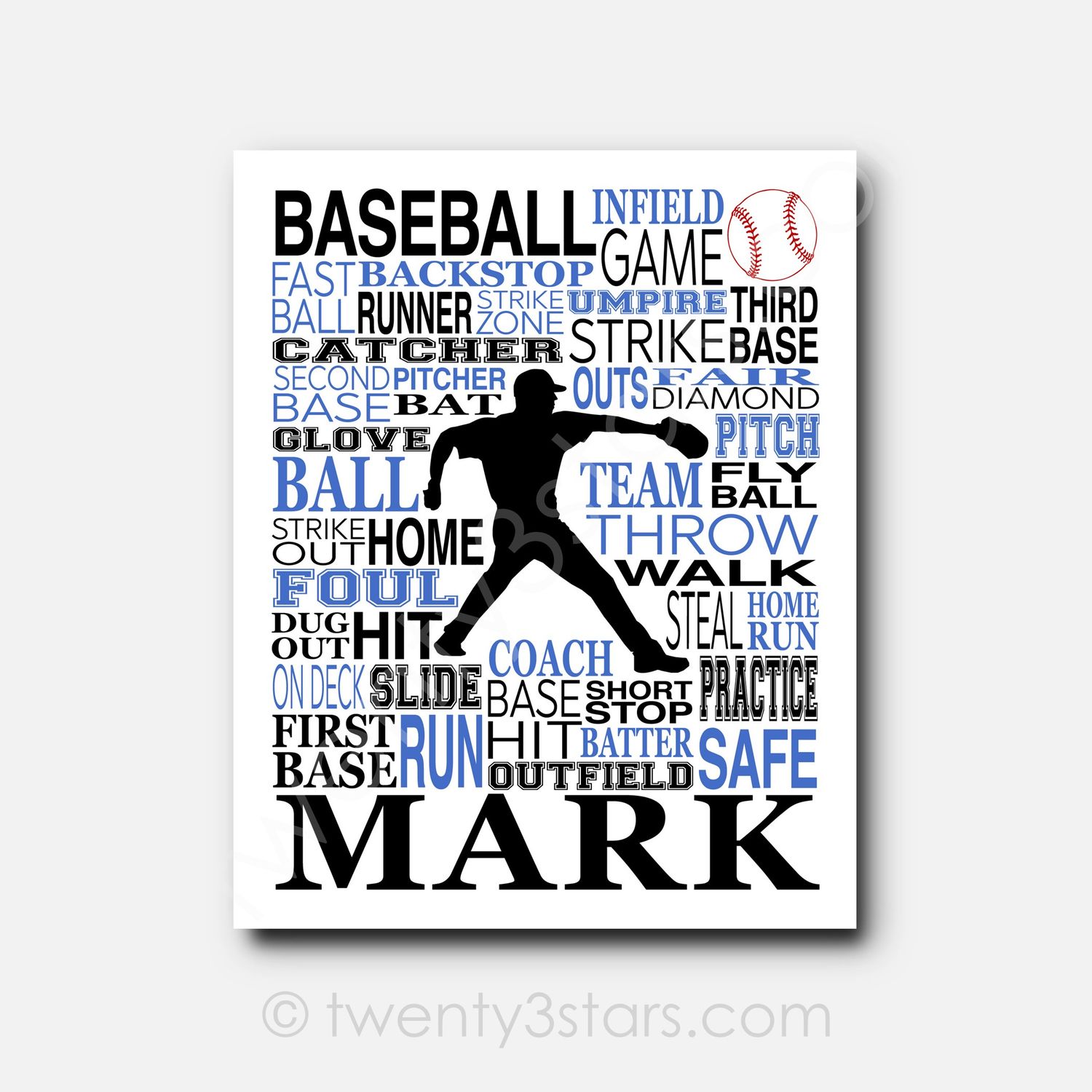 Baseball Infielder Wall Art