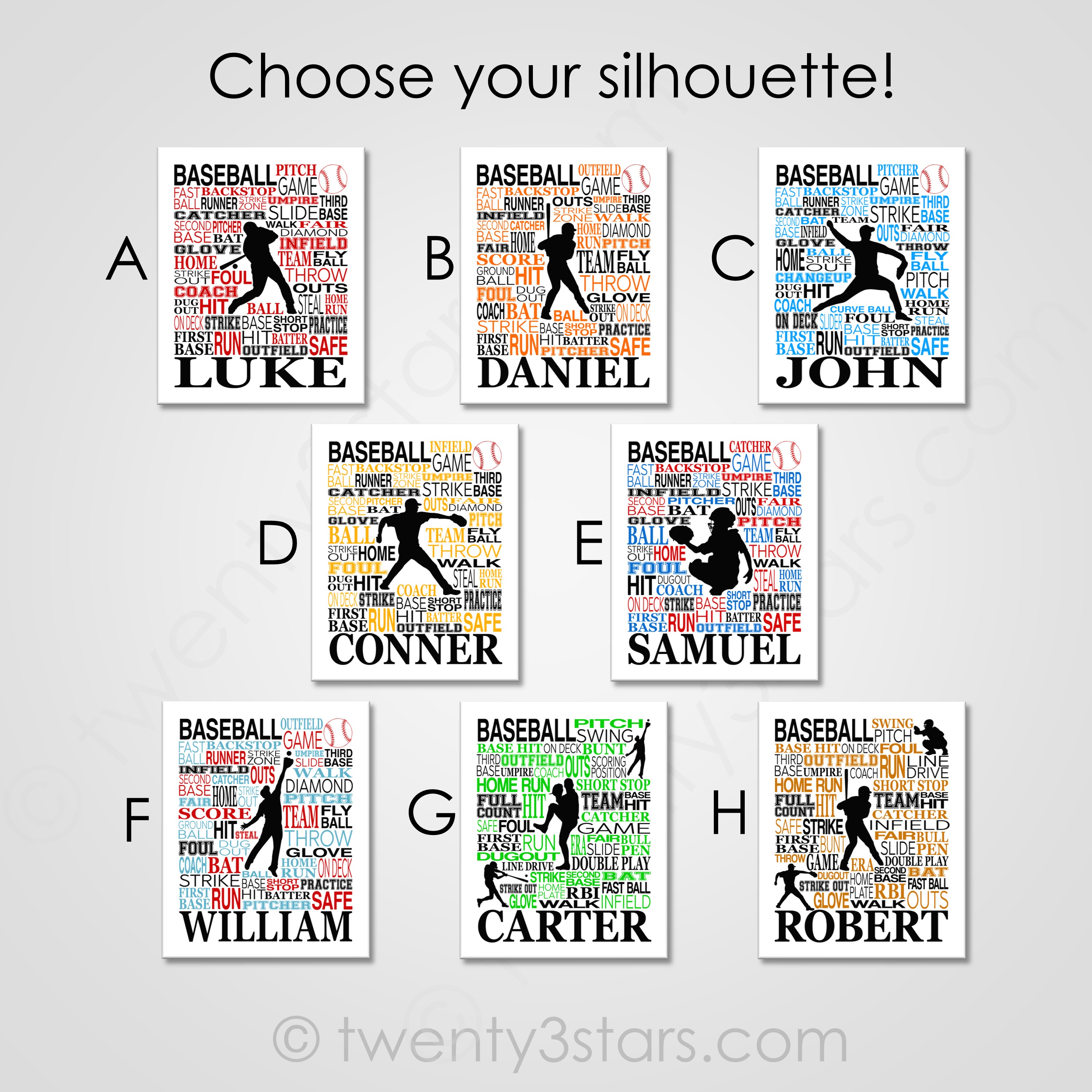 Baseball Outfielder Wall Art