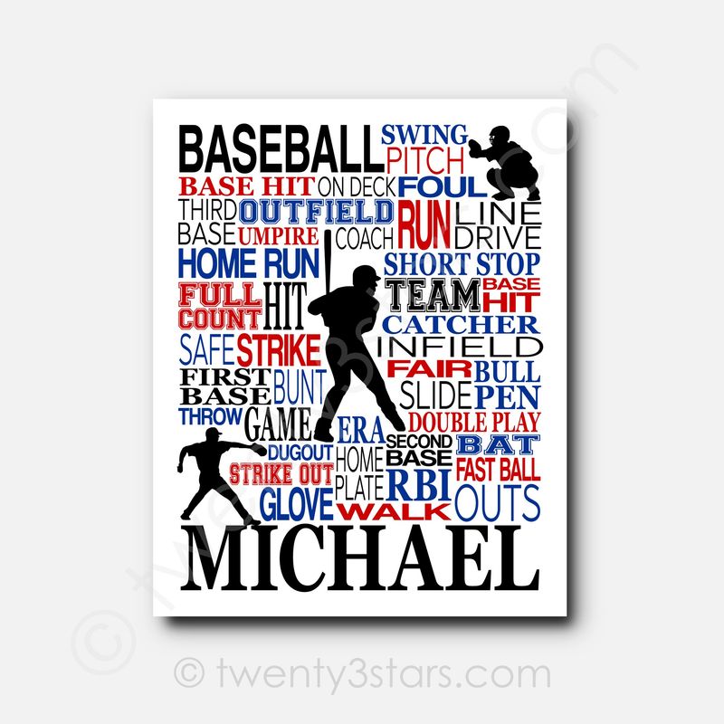 Baseball Team Wall Art