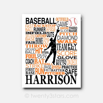 Baseball Outfielder Wall Art