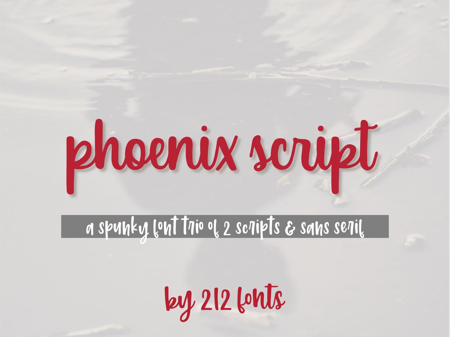 Phoenix Script and Sans Handwritten Font Family Trio (OTF) - by 212fonts Phoenix Script and Sans Handwritten Font Family Trio (OTF) - by 212fonts