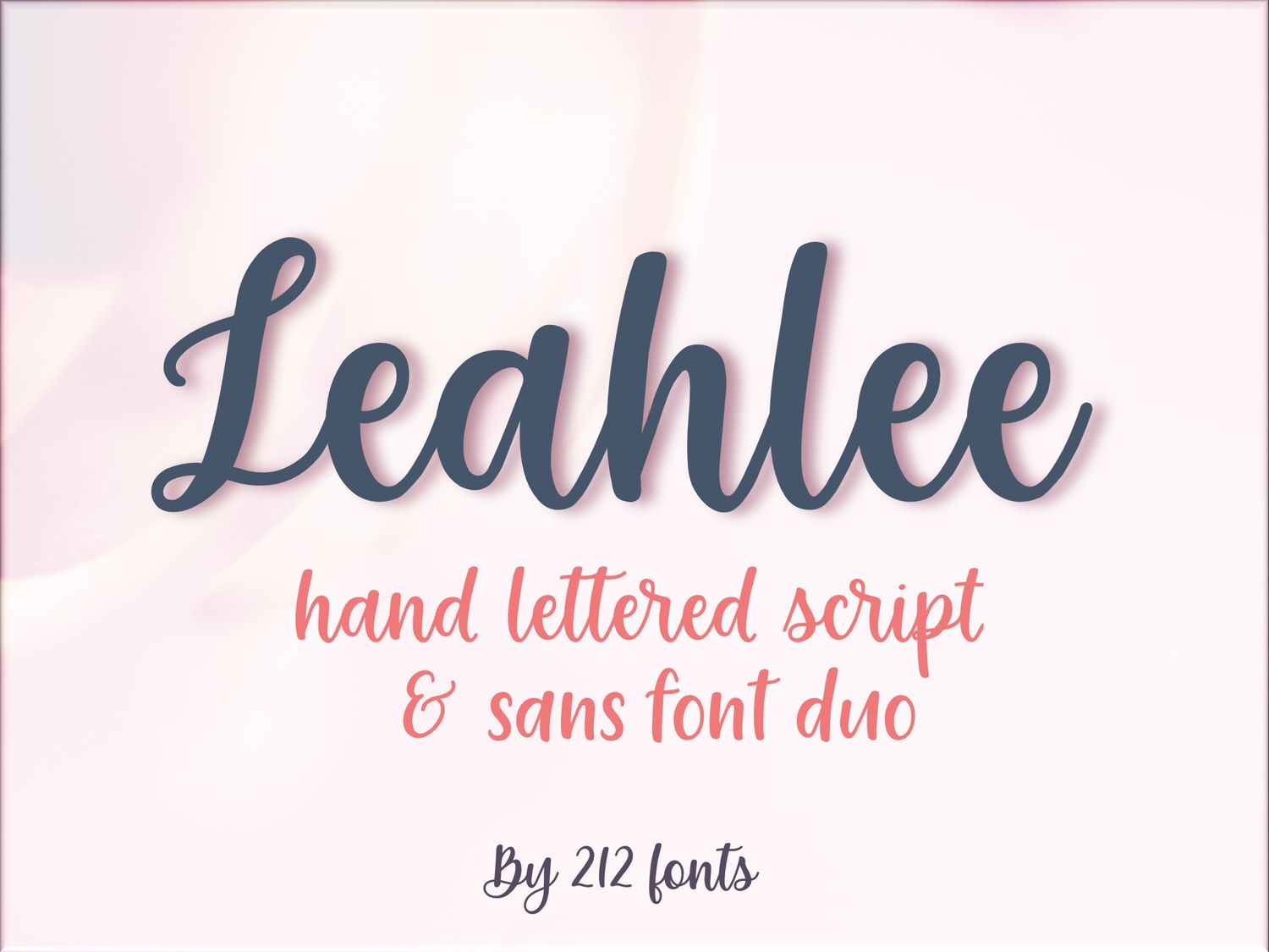 Leahlee Script and Sans Handwritten Font Family (OTF) - by 212fonts
