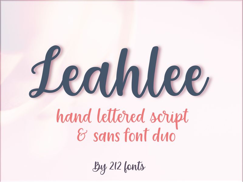 Leahlee Script and Sans Handwritten Font Family (OTF) - by 212fonts
