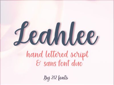 Leahlee Script and Sans Handwritten Font Family (OTF) - by 212fonts Leahlee Script and Sans Handwritten Font Family (OTF) - by 212fonts