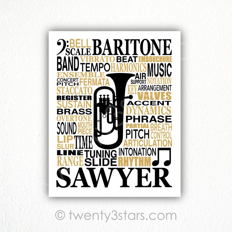 Baritone Typography Wall Art