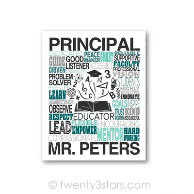 Principal Typography Wall Art