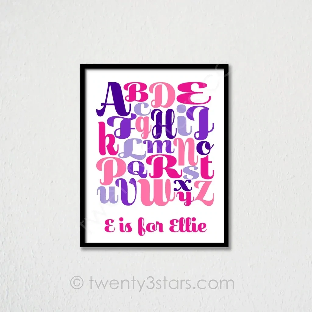 Alphabet Name Wall Art