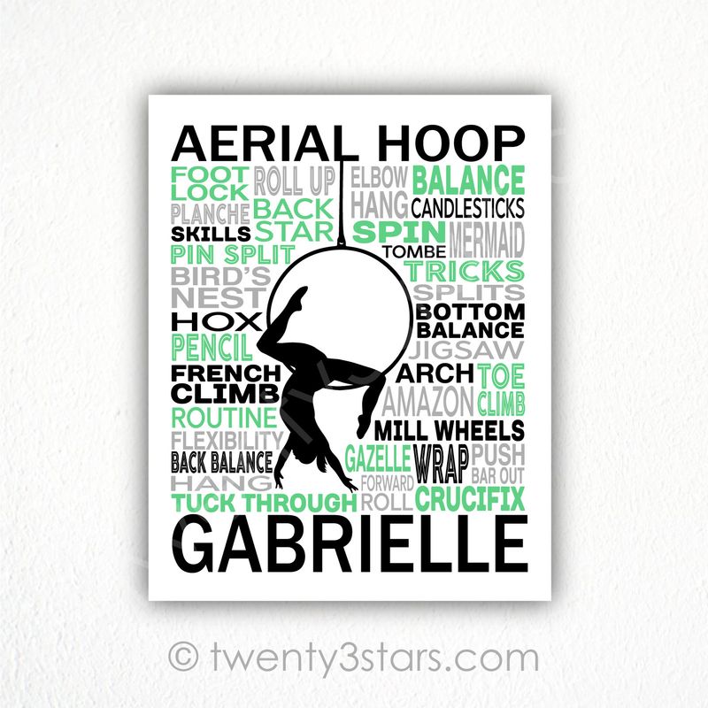Aerial Hoop Lyra Typography Wall Art