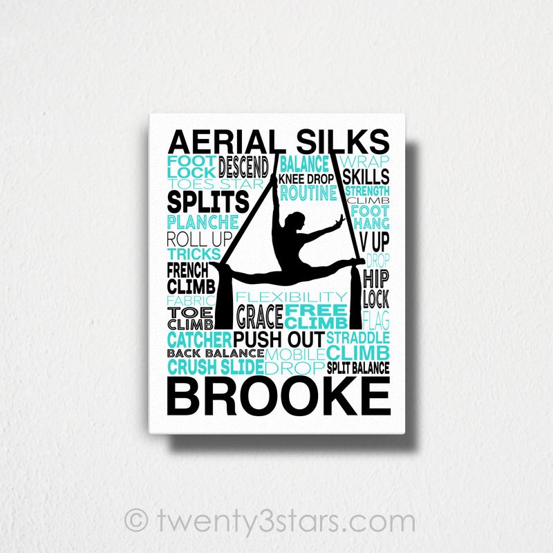 Aerial Silks Typography Wall Art