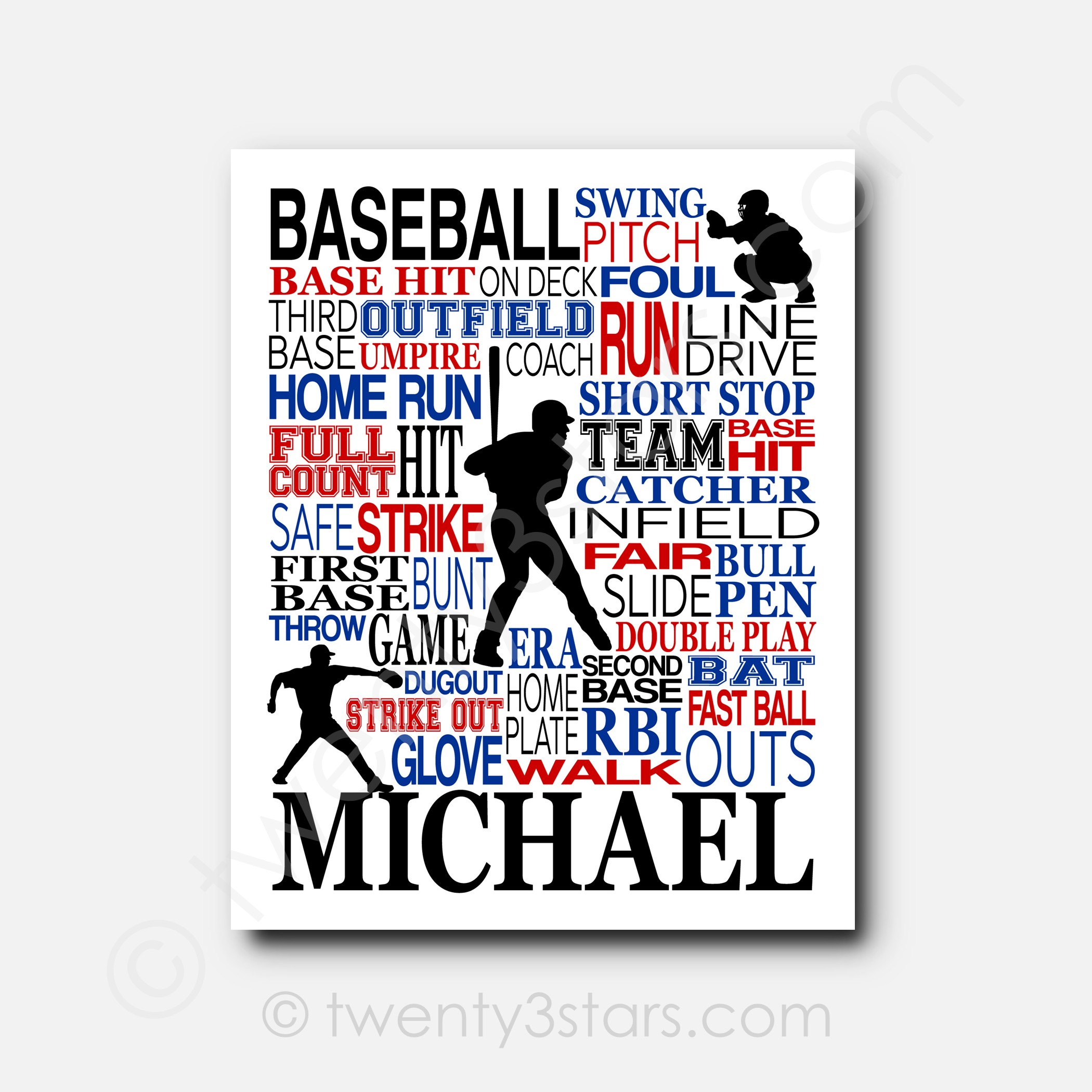 Baseball Outfielder Wall Art