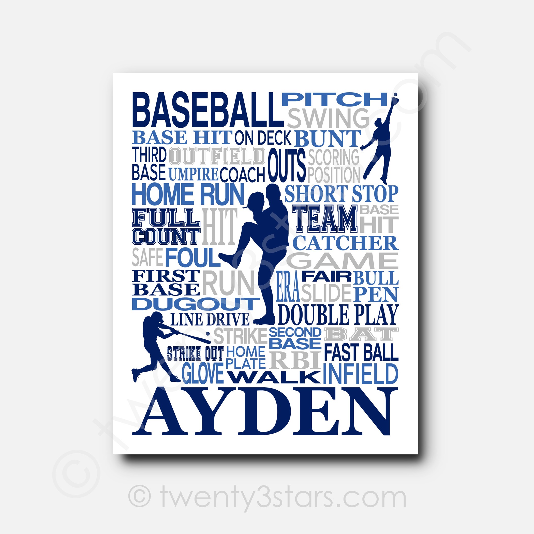 Baseball Team Wall Art