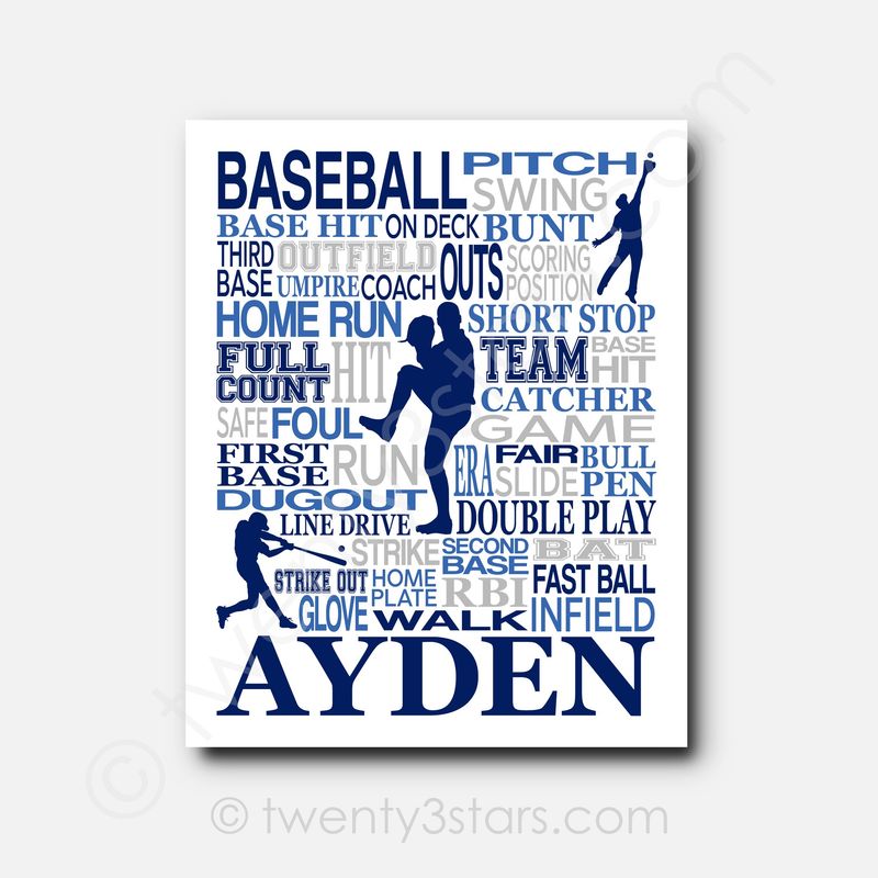 Baseball Team Wall Art