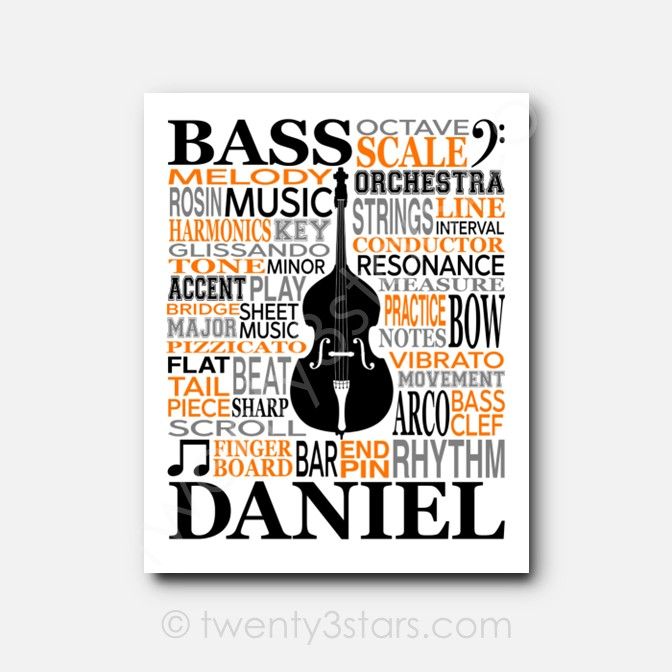 Bass Typography Orchestra Wall Art Bass Typography Orchestra Wall Art