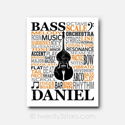 Bass Typography Orchestra Wall Art Bass Typography Orchestra Wall Art