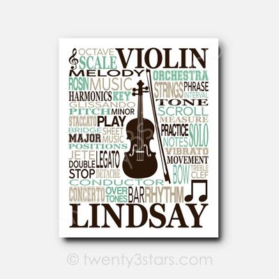 Violin Typography Orchestra Wall Art Violin Typography Orchestra Wall Art