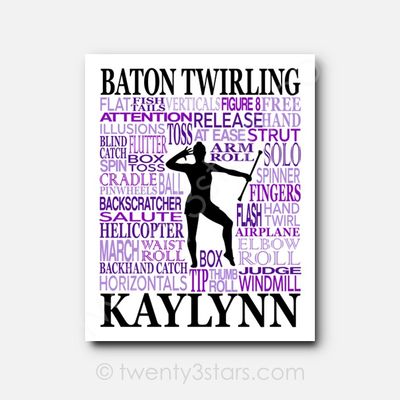 Baton Typography Wall Art