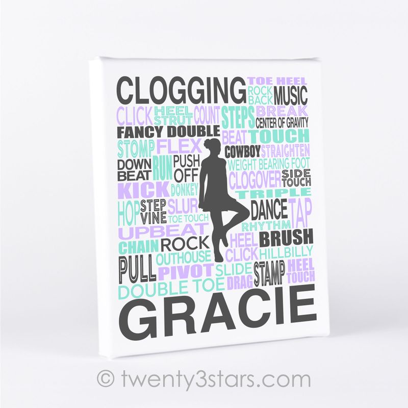 Clogging Dance Typography Wall Art