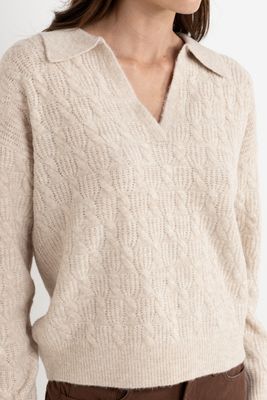 Lexi V-Neck Collared Jumper