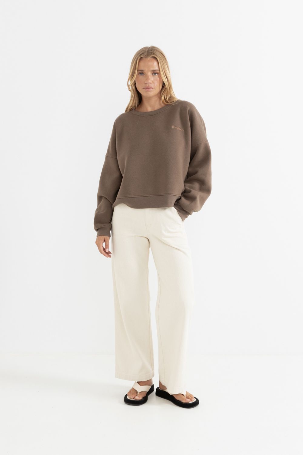 Rhythm Slouchy Crew Neck Fleece