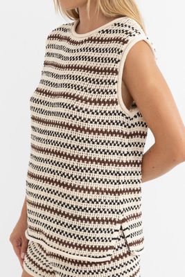 Tami Tripe Longline Knit Tank