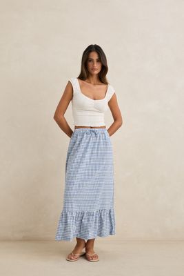 Lola Check Tiered Maxi