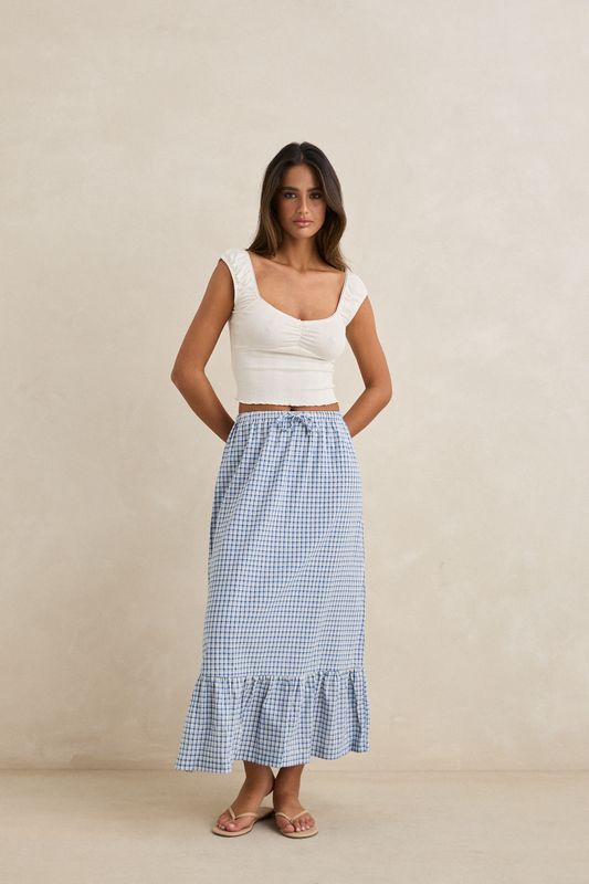 Lola Check Tiered Maxi