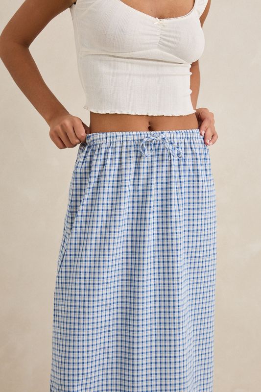 Lola Check Tiered Maxi