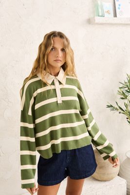 Rugby Polo Knit Sweater