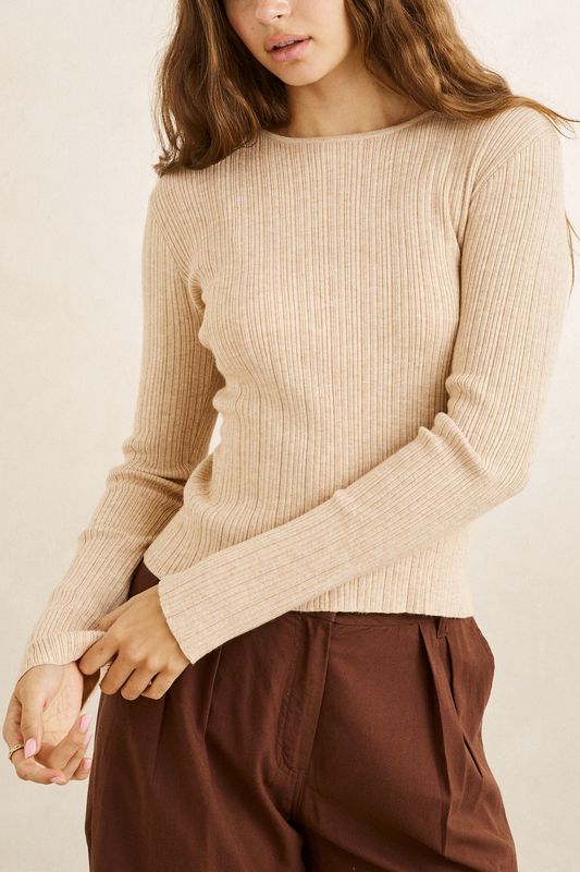 Essentials LS Knit Top