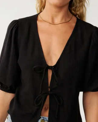 Vibe Surf Tie Front Top